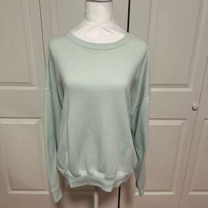 PINK Victoria's Secret Light Green Crew Neck Sweater